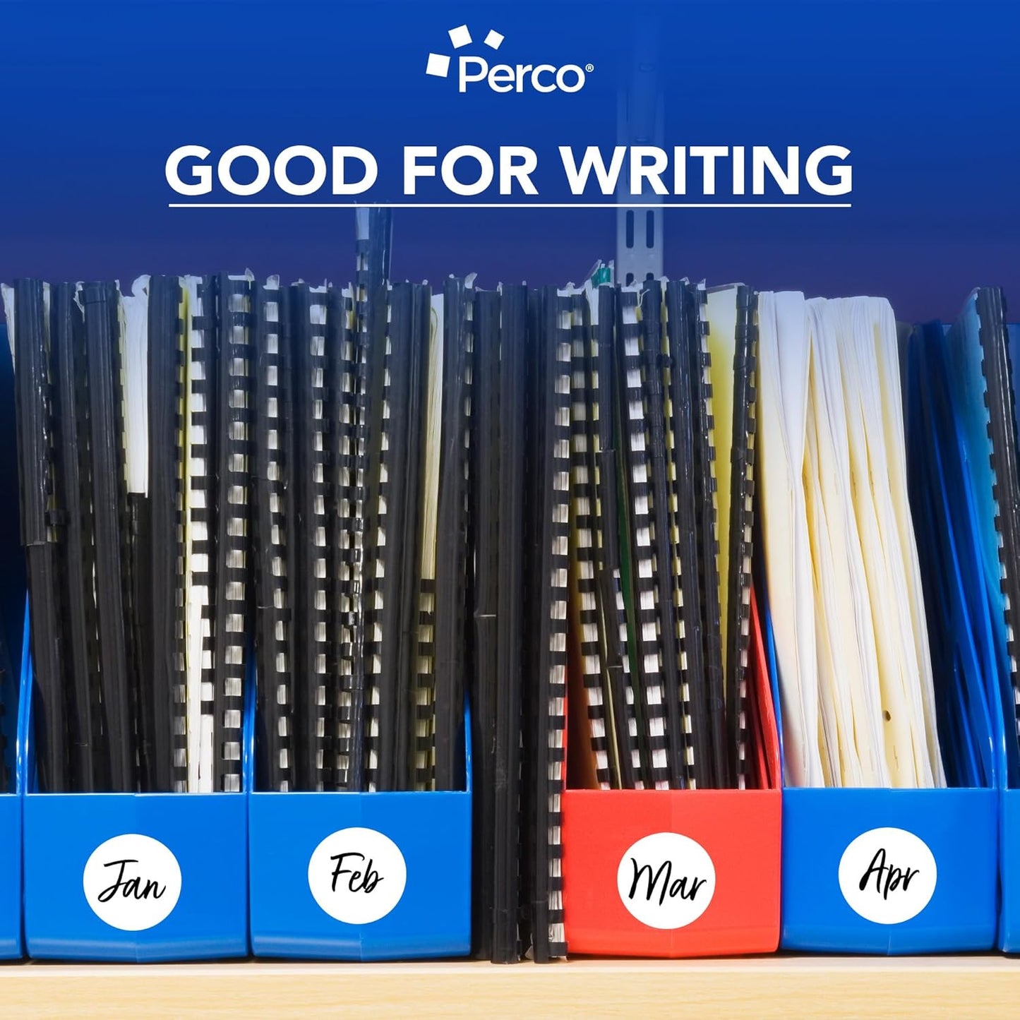 Perco White 2-Inch Round Circle Dot Sticker Labels with Easy Peel Perforation - 500 Labels per Roll - Strong Adhesion, Vibrant Colors for Organizing, Crafting & More - Made in USA