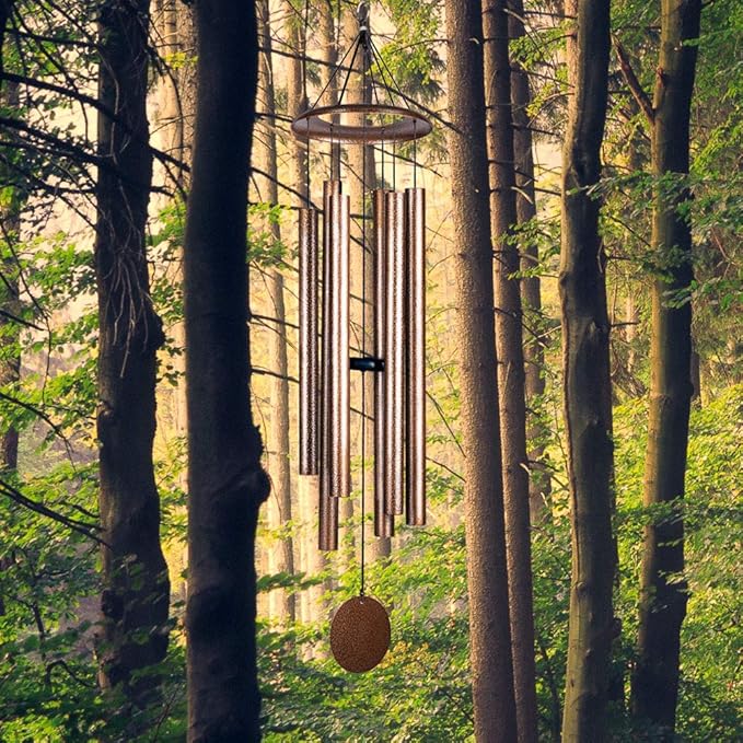 50 Inch Wind Chimes for Outside Deep Tone Large Sound Church Bell Rings Memorial Mother Day Copper Vein Thickness of Tube 3.6mm Taiwan Made