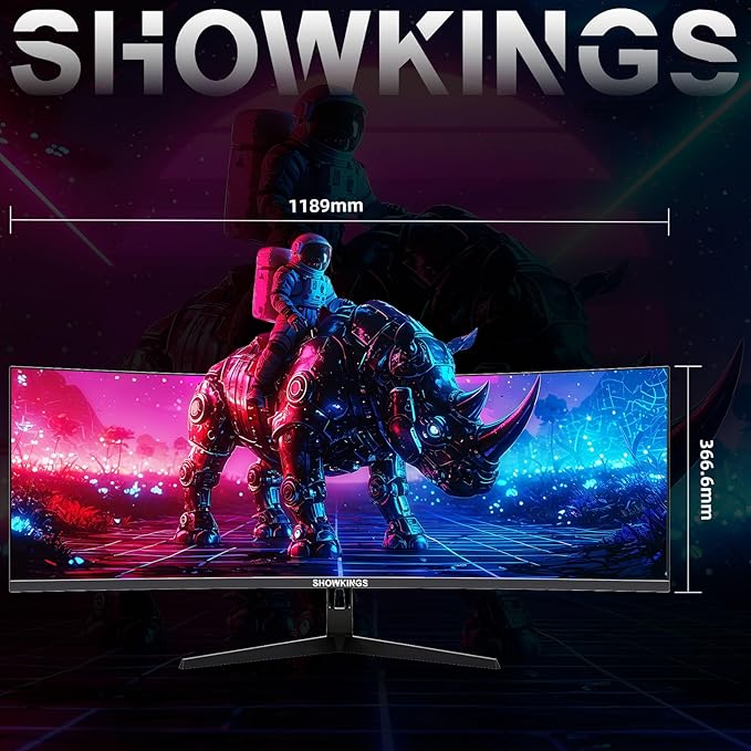 49 Inch Curved Ultrawide QHD Gaming Monitor, 1500R 165Hz 32:9 QHD 5120x1440 Computer Monitor, 127% sRGB VESA Display HDR, Supports Wall Mounted Installation, Eye Care
