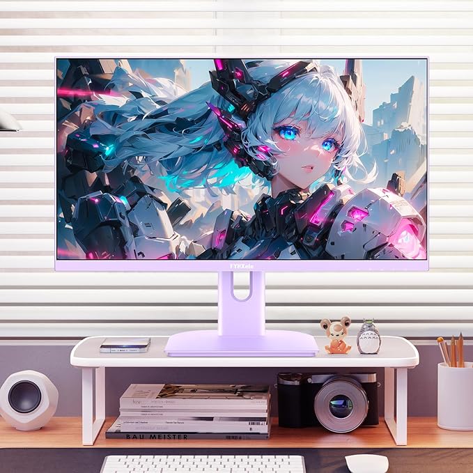 27 inch Gaming Monitor, 180Hz Computer Monitor FHD 1080P Fast IPS Panel Pc Monitor, sRGB100%,1ms, DisplayPort/HDMI/Eye Care/Wall Mount Compatible-Purple