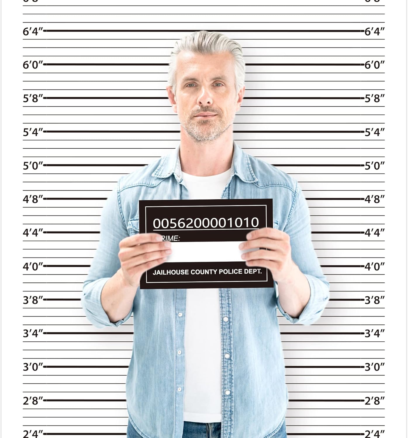 TICIAGA 29pcs Crime Scene Decors Kits, Body Silhouette Crime Scene Tape Evidence Markers and Bloody Sticker and Photo-Booth Props with Height Chart Backdrop Poster, Home for Crime Scene Party Decors