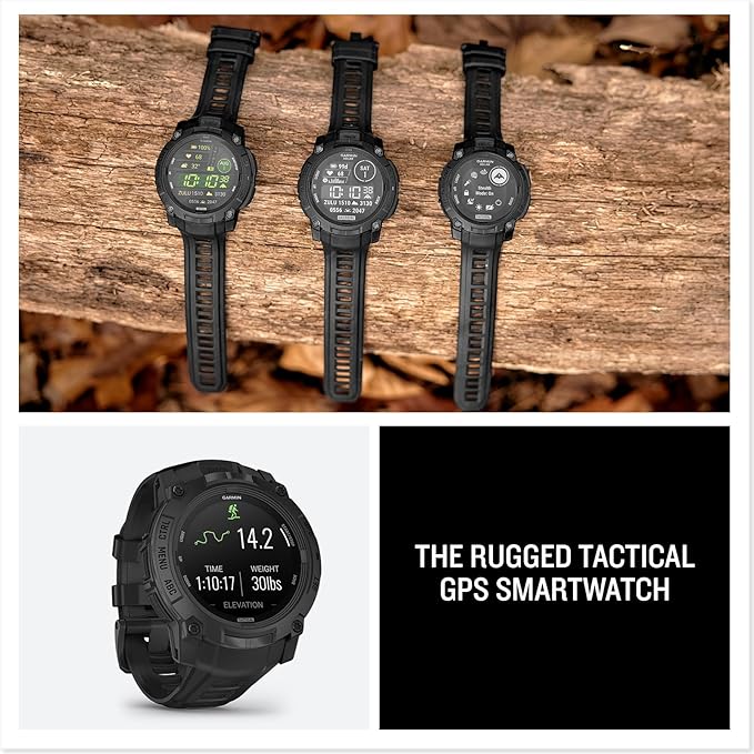 Garmin Instinct® 3 Tactical Edition, 50mm, AMOLED Display, Rugged Outdoor GPS Smartwatch