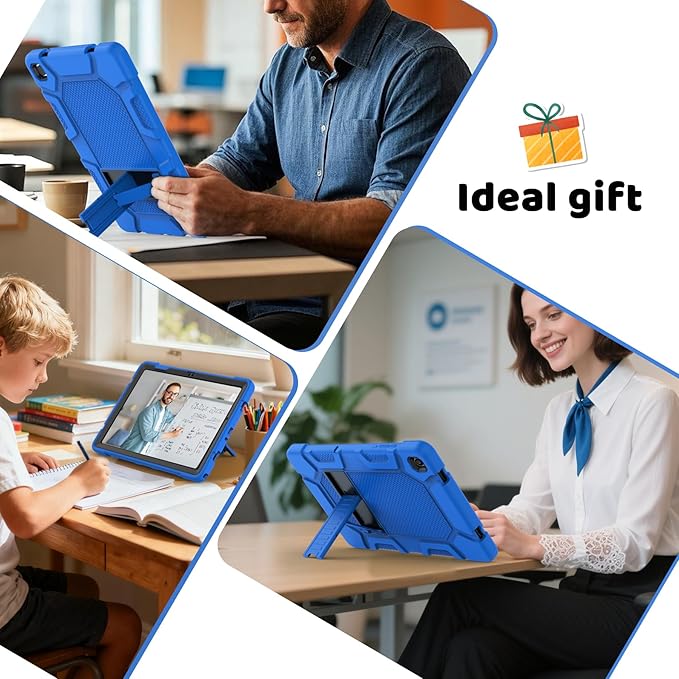 Rantice Case for Samsung Galaxy Tab A9+ 11”, Heavy Duty Shockproof Rugged Protective Case with Kickstand for Samsung Galaxy Tab A9+ / A9 Plus 11” 2023 (SM-X210/X216/X218), Blue+Black
