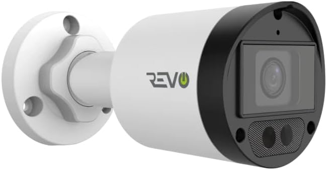 Revo Hybrid 8CH 4K Security System, 2TB Video Surveillance Grade HDD, 4X 4K Indoor/Outdoor IR Cameras with Built-in Microphone, Remote Viewing via Smartphone, PC and MAC (no Monthly fees)