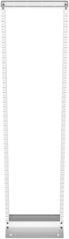 NavePoint 45U 2 Post Rack Open Frame Server Rack for 19 Inch Equipment, AV, Networking, Data & IT Devices, 2-Post Rack 45U 661lbs Weight Capacity, White