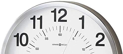 Howard Miller Easton Wall Clock - Round Metal Case, Battery-Operated Analog Timepiece with Glass Crystal, Quartz Mechanism, Arabi Numeral, Hanging Clock for Home - Kitchen, Bedroom, and Office Decor