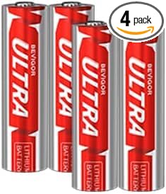 BEVIGOR AA Lithium Batteries 4 Pack Ultra, 3500mAh 1.5V Double A Lithium Battery, Longer Lasting AA Batterie for Blink Smart Lock Deadbolt, Aralm System etc High-Tech Devices, Non-Rechargeable