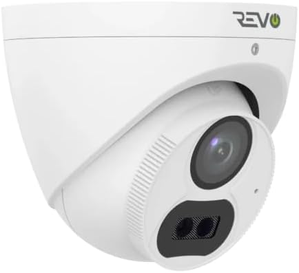 Revo Hybrid 8CH 4K Security System, 2TB Video Surveillance Grade HDD, 4X 4K Indoor/Outdoor IR Cameras with Built-in Microphone, Remote Viewing via Smartphone, PC and MAC (no Monthly fees)