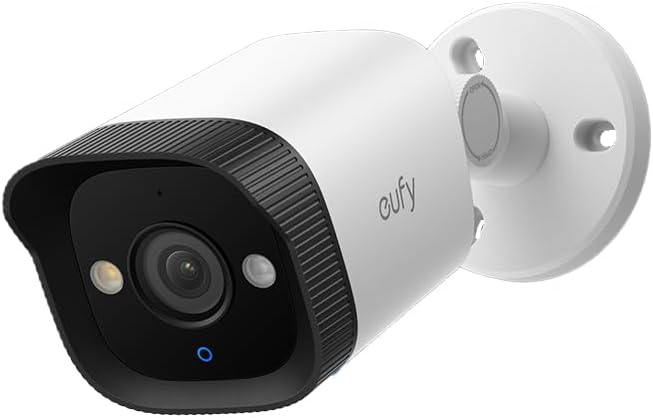 eufy PoE Bullet Security Camera E40, NVR Add On Cam, Requires eufy NVR, 4K UHD, 122° FOV, F1.6 Color Night Vision, 24/7 Recording, Human/Vehicle/Pet AI Detection, Red and Blue Strobe, Plug and Play