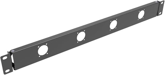 1U Hinged 4D Rack Panel 4 D-Series XLR HDMI Audio Rack Mount Panel for 19 inches Rack Mount (4D)
