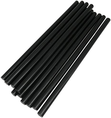 TrendBox Pack of 100 Black 7mmx200mm - Hot Melt Glue Sticks Strips Melting Adhesive for Handmade Craft DIY Home Office Project Craftwork Fix & Repairs
