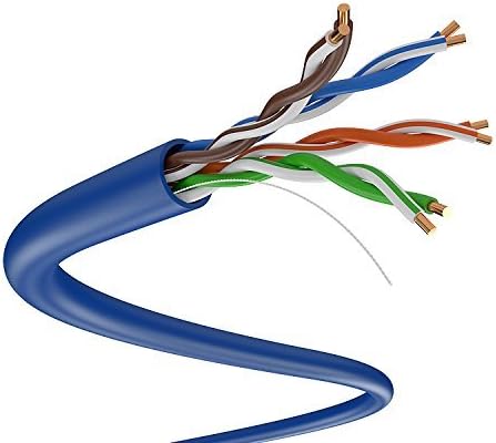 Dripstone 600001 1000ft CAT5e 4/UTP Ethernet LAN Cable 24AWG Network Wire (Blue)