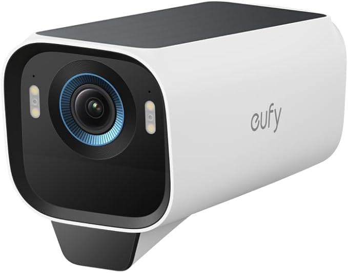 eufy Security eufyCam S3 Pro Add-on Cam, Solar Camera Outdoor Wireless, MaxColor Night Vision, 4K Security Camera with Solar Panel, Face Recognition AI, Expandable Local Storage, No Monthly Fee