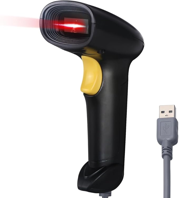 Handheld USB Barcode Scanner Wired 1D Bar Code Reader for Supermarket, Convenience Store, Warehouse