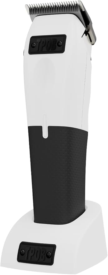 TPOB Play Barber Hair Clippers for Men 7500 RPM with Rubber Grips (White)