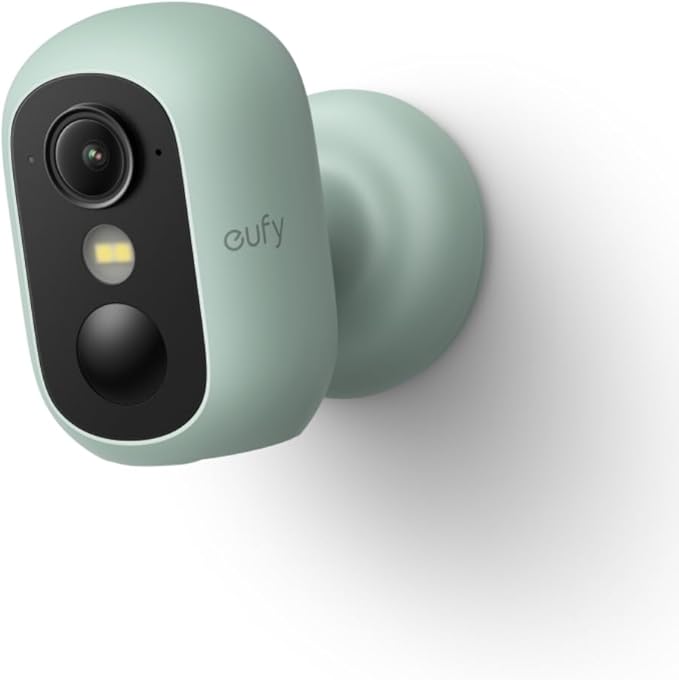eufy Security eufyCam C35, Wireless Security Camera, Outdoor and Indoor, Magnetic Mount, Color Night Vision, Local Storage, No Monthly Fee, IP67, Supports Solar Panel, Green