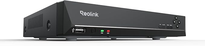 REOLINK 8CH Network Video Recorder for Home Security Camera System, Only Work with 16MP/12MP/4K/8MP/5MP/4MP REOLINK PoE IP Camera, 24/7 Recording to Pre-Installed 2TB Hard Drive, RLN8-410
