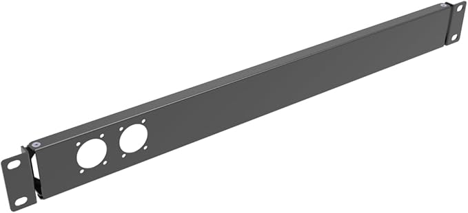1U Hinged Rack Panel 2D XLR HDMI Audio Rack Mount Panel for 19 inches Rack Mount (2D)
