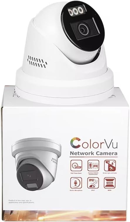DS-2CD2347G2-LSU/SL 4MP Hik Color-Vu Turret Security PoE IP Camera Outdoor, 24/7 Colorful, Strobe Light and Audible Warning,Two Way Audio, H.265+, 130 dB WDR, IP67, 2.8mm DS-2CD2347G2-LU Upgrade