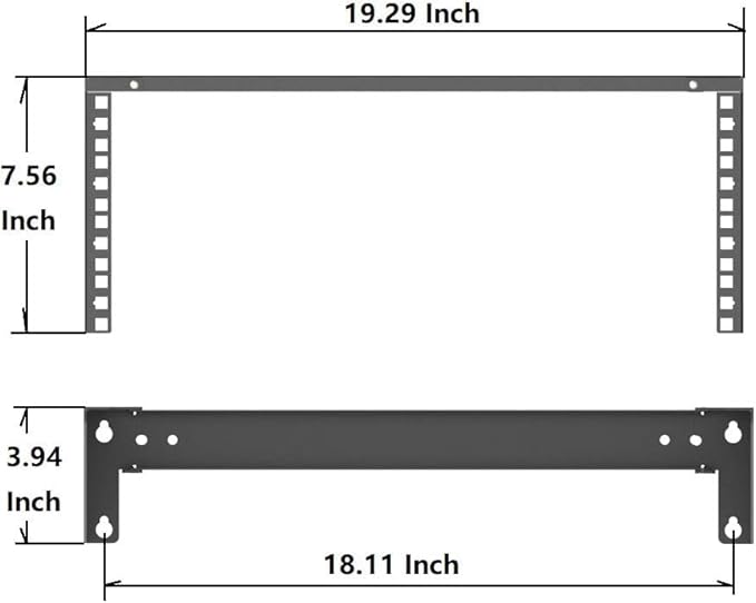 5 PCS of 4U 19 Inches Cold Rolled Steel Wall Mountable Simple Vertical Rack and Networking Euipment Rack Including Hardware for Assembly (5)