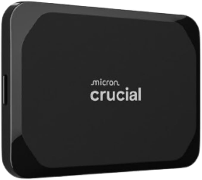 Crucial X9 4TB Portable SSD, Up to 1050MB/s, USB 3.2 USB-C, External Solid State Drive, Compatible with Windows, Mac, & Android, Reliable Storage for Games, Files, & Backups, Black - CT4000X9SSD902