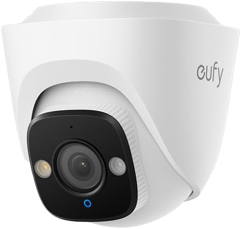 eufy PoE Bullet Security Camera E41, NVR Wired Add On Cam, Requires eufy NVR,4K UHD, 24/7 Recording, Human/Vehicle/Pet AI Detection, Red and Blue Strobe, Plug and Play