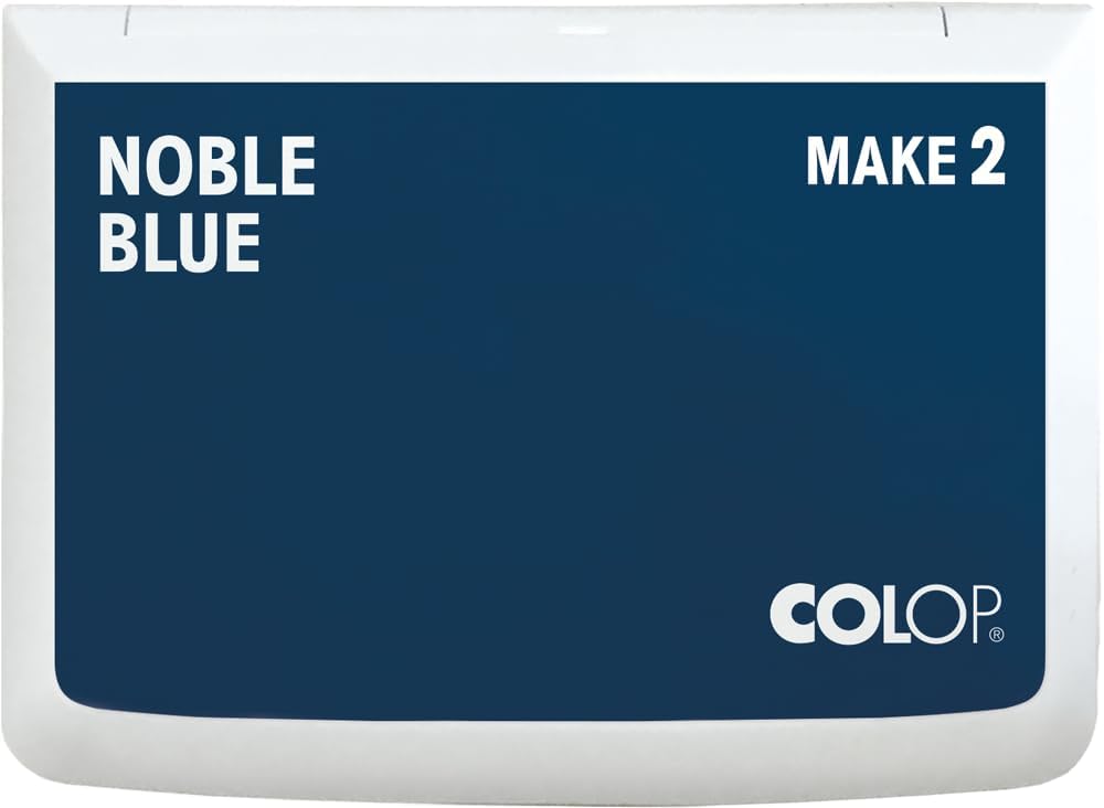 COLOP Make Series, Ink Stamp Pads, with Non-Toxic Premium Ink, Water-Based Acid-Free (Noble Blue, Make 2-2-3/4" x 4-1/4")