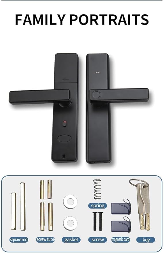 Smart Lock Fingerprint Door Lock with Touch Screen Password Electronic Locks, (No APP Control)