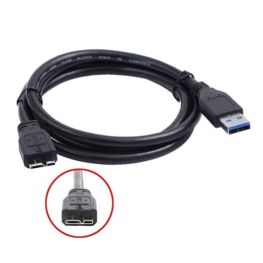 USB 3.0 Data Cable Cord for Western Digital WD My Book External Hard Drive Canon powershot, Live Wiev Camera (1.6Ft)