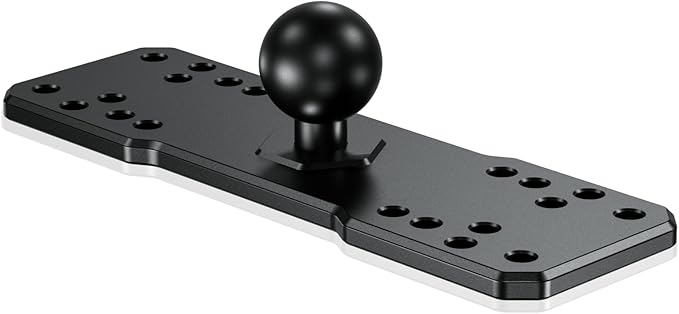 BRCOVAN 1'' Ball Fish Finder Mount, Aluminum Alloy Universal Marine Electronic Plate, Fit for RAM Mounts B Size 1 Inch Ball Double Socket Arm, Fit for Garmin, Lowrance, Humminbird, Raymarine and More
