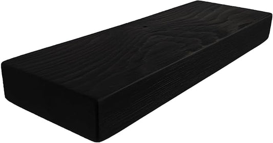 Joel's Antiques 18 Inch Wooden Floating Shelves for Wall - 18x8x2 in - Made of Natural Wood - Short Heavy Duty Rustic Wall Shelves for Bedroom - Perfect for Living Room, Kitchen - Black