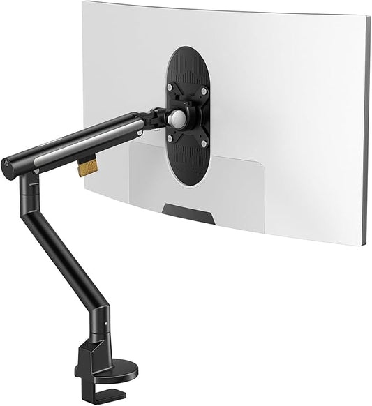 Monitor Arm Stand, 24 to 43 Inch Single Monitor Mount, C Clamp Only, Mechanical Spring Desk Mount, Holds 6.6-26.4 lbs, Fit 75x75/100x100 VESA,(Black)