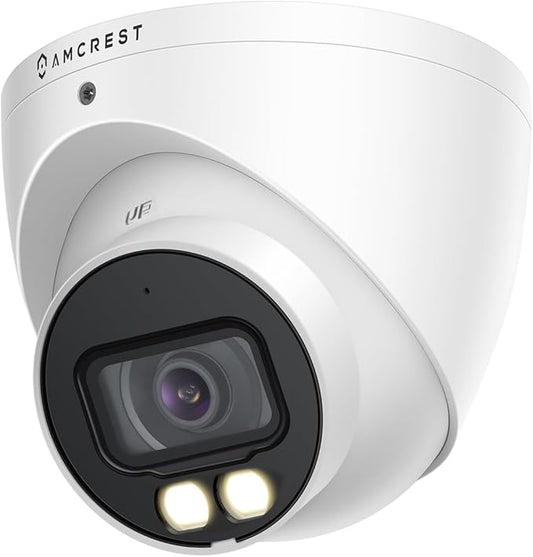 Amcrest Night Color Turret Analog Camera w/ 131ft Full Color Nightvision, Security Camera Outdoor for CCTV DVR, Built-in Microphone, 127° FOV, 2MP@30fps AMC-NC-1080TC28-W-V3