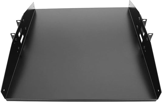 Server Rack Shelf-Rack Mount Cantilever Tray,2-Post Server Rack Shelf - Center Mount,for 19" Network Rack- Heavy Duty Steel - Weight Capacity 150lb-2U H 19" D/ 2 Pieces Packaging (2U19, 19INCH)