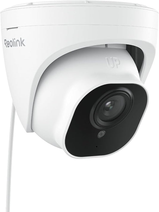 REOLINK Wired Security Camera Outdoor, IP PoE Dome Surveillance Camera, Smart Human/Vehicle Detection, Work with Smart Home, 100ft 5MP HD IR Night Vision, Up to 512GB microSD Card, RLC-520A