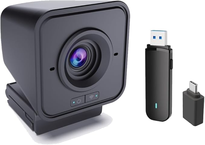 Project Telecom 1080p Wireless Webcam with Microphone – USB PC Camera for Laptop & Desktop Full HD Streaming Web Camera for Video Calls, Zoom, Remote Meetings – Plug & Play USB Web Cam