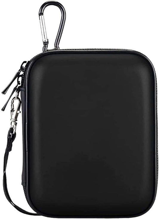 Lacdo Hard Drive Carrying Case for Seagate Portable/Seagate One Touch/Game Drive for PS5 / Ultra Touch Portable External Hard Drive HDD 1TB 2TB 4TB 5TB USB 3.0 Shockproof Travel Bag, Full Black