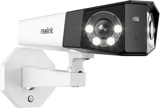 REOLINK 4K PoE Security Camera System, Home Outdoor IP Camera in 180 Degree Viewing Angle, Human/Vehicle/Pet Detection, Color Night Vision, Two Way Talk, Up to 512GB microSD Card, Duo 2 PoE