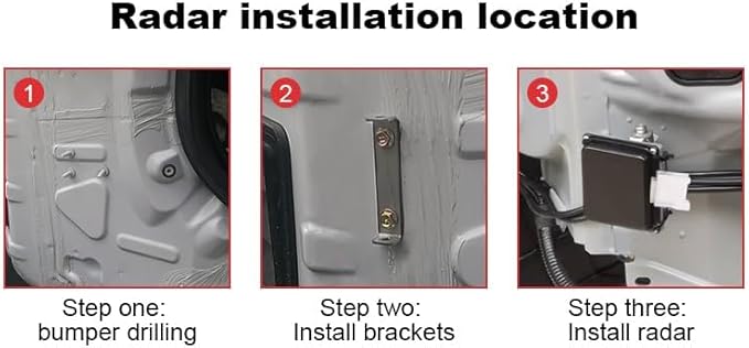 BY-J Blind Spot Monitoring System, 77 GHz Millimeter Wave Radar 12V Universal Car Blind Spot Detection System, Sensitive Radar Sensors Blind Area Detection System