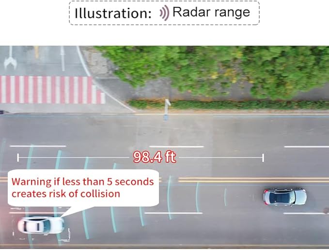 BY-J Car Blind Spot Monitoring System Kit, 24GHz Millimeter Wave Radar Sensor Blind Area Detection System, Universal Car SUVs Trucks RVs Lane Changing Warning with Reversing Radar Parking System