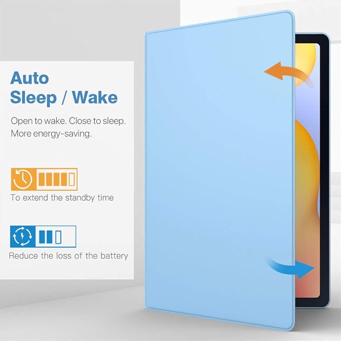 TiMOVO Case for All-New Samsung Galaxy Tab S6 Lite 10.4 Inch 2024/2022/2020, Ultra Slim Lightweight Magnetic Stand Cover Fit Galaxy Tab S6 Lite Tablet - Light Blue