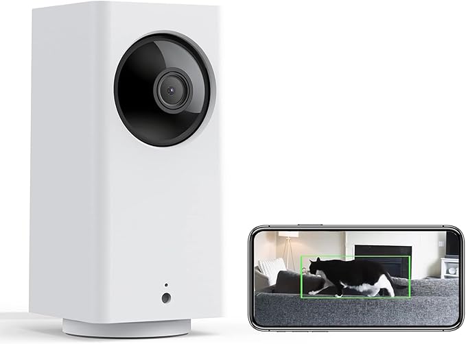 WYZE Cam Pan v2 1080p Pan/Tilt/Zoom Indoor Security Camera with Color Night Vision, Motion and Sound Detection, Wi-Fi Wired Smart Home Security Camera Compatible with Alexa & Google Assistant, White