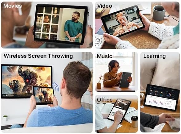 UMIDIGI G2 Tab Android 13 Tablet 8(4+4) GB RAM+64GB up to 1TB 10.1 inch Tablets with Quad-Core Processor 8MP+8MP Dual Camera WiFi 6 Bluetooth 5.0 6000mAh Split Screen Android Tablette Gray