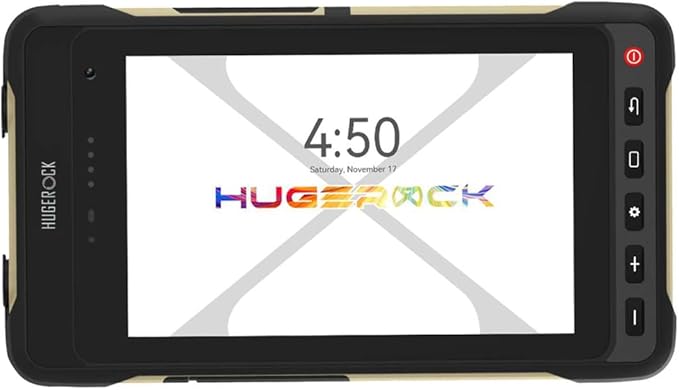 HUGEROCK X70 Rugged Android Tablet 7 Inch - 2600nits High Brightness GPS Tablet for Motorcycle Navigation, Waterproof Shockproof Outdoor Android 13 Tablets, 8GB+128GB, RS232, SMA External Antenna