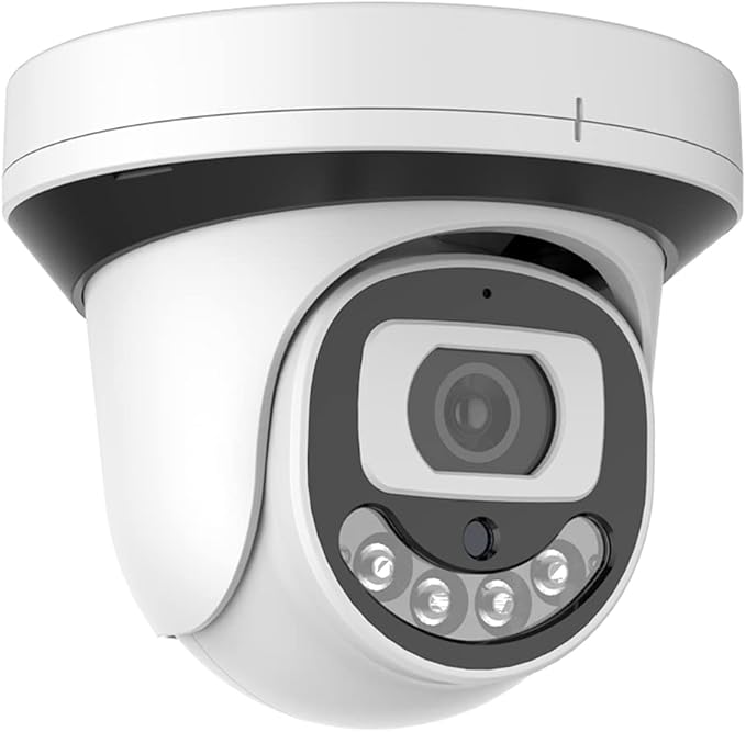 EVERSECU 1080P 24/7 Full-time Color Night Vision Indoor HD Analog Dome Security Camera with Warm Light LEDs, 2MP (HD-TVI/AHD/CVI/Analog) 4-in-1 CCTV Camera with 2.8mm Lens Wide Angle
