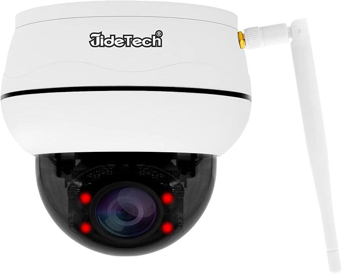 JideTech [Update] 5MP PTZ WiFi Camera Outdoor, 5X Zoom IP Dome Camera with Auto-Tracking, Human/Motion Detection, 2-Way Audio, 128G SD Card Slot, Night Vision, IP66 Waterproof