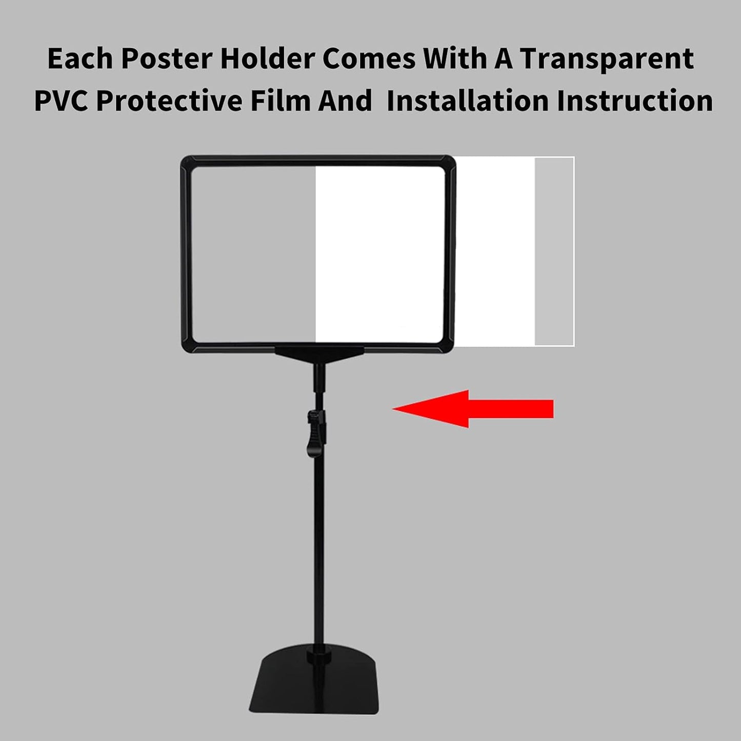 Adjustable Sign Stand - 8.5 x 11, Table Top Holder (Black-4pcs)