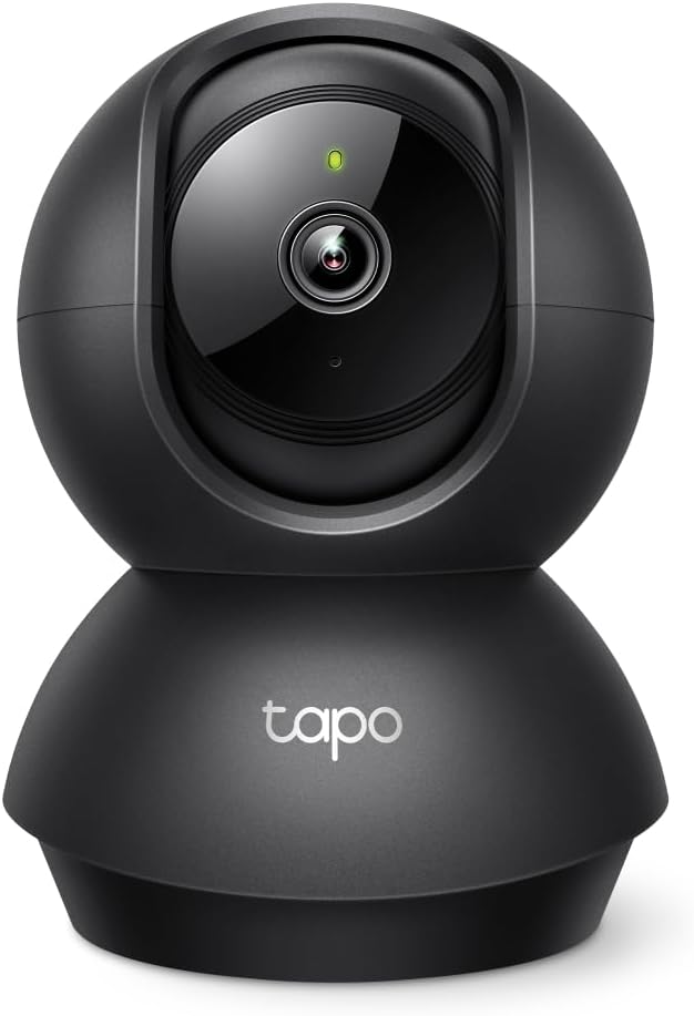 Tapo 2K Pan/Tilt Indoor Security Camera for Baby Monitor, Pet Camera | Motion Detection & Tracking | 2-Way Audio | Cloud & SD Card Storage | Works w/Alexa & Google Assistant | Black C211