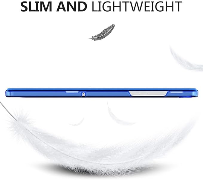 MoKo Case for Galaxy Tab A11+ Plus/A9+ 11-Inch 2025/2023, Slim Stand Protective Smart Cover with Hard PC Translucent Back Shell for Galaxy Tab A11+/A9 Plus Tablet, Auto Wake/Sleep, Cobalt Blue