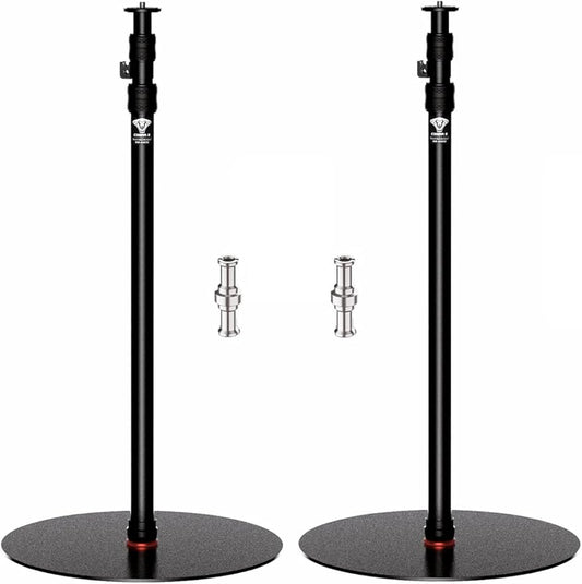 IFOOTAGE A400 Round Base Monopod, 79'' Light Stand Tripod Alternative, Aluminum Studio Camera Tripod Monopod Stand for Video Recording, Live Streaming, Interview, Payload 22lb (2 Pack)
